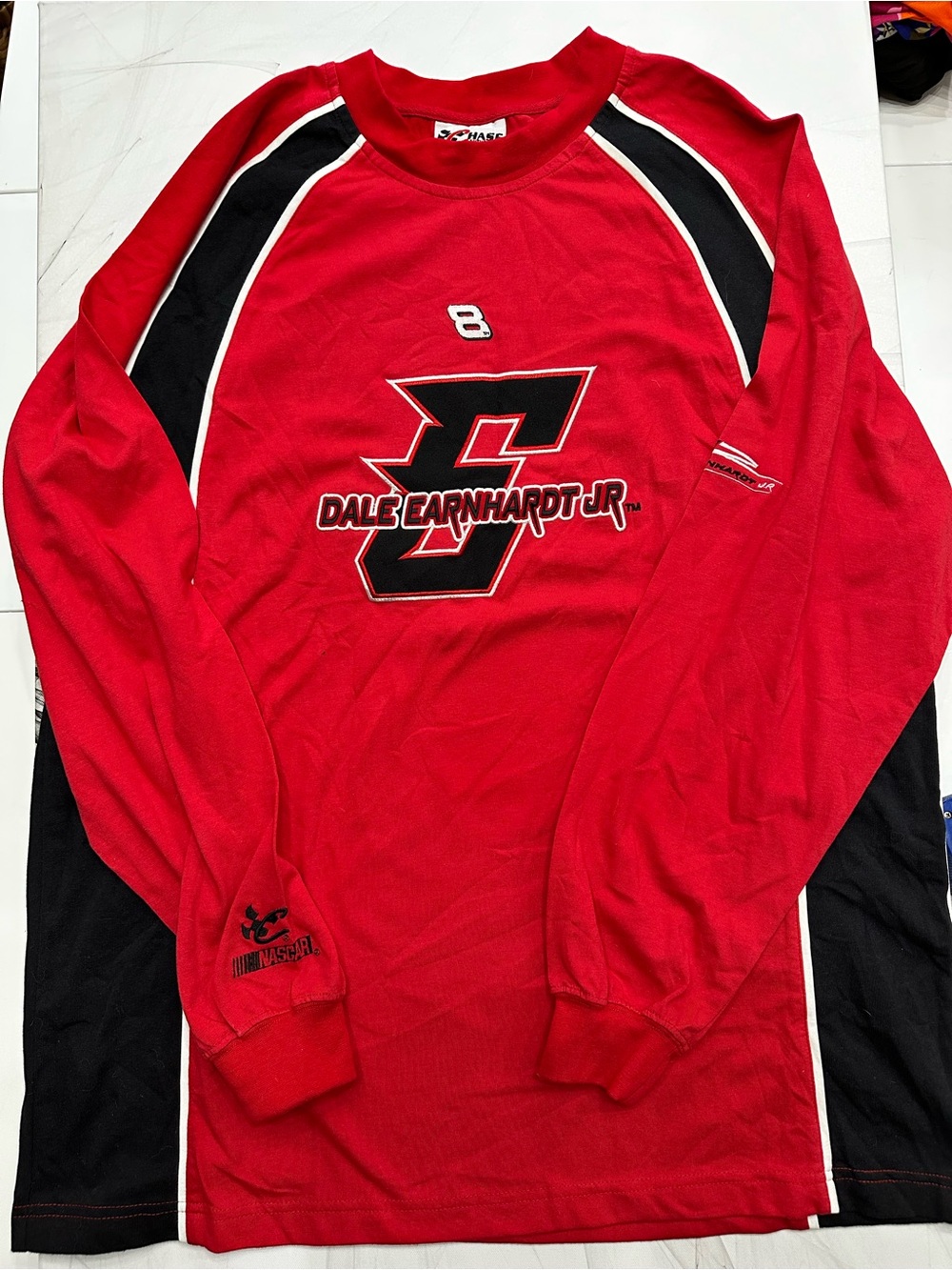 Dale Earnhardt Jr. #8 Red Racing Long Sleeve Top